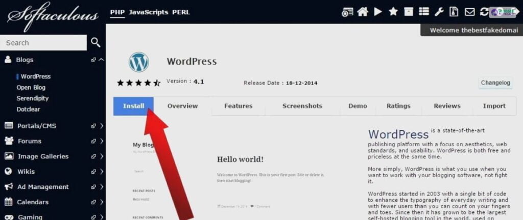 Installing WordPress