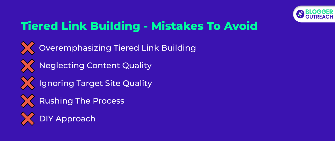 Tiered Link Building - Mistakes To Avoid