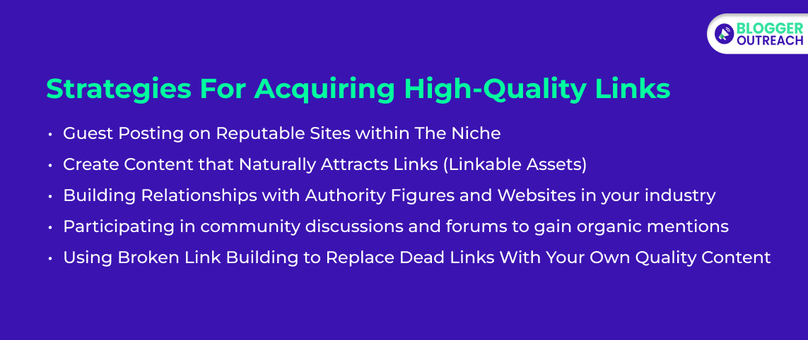 Strategies For Acquiring High-Quality Links