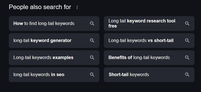 Use PASF To Find Long-Tail Keywords